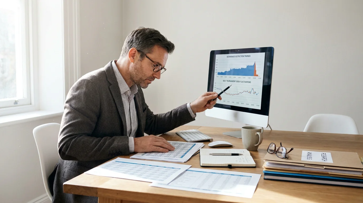 Golf bettor analysing timing patterns of bookmaker account restrictions