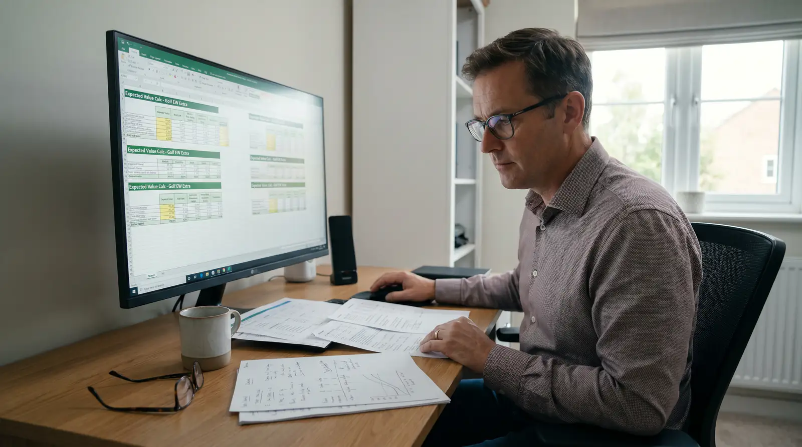 Golf bettor calculating expected value for standard versus EW Extra terms
