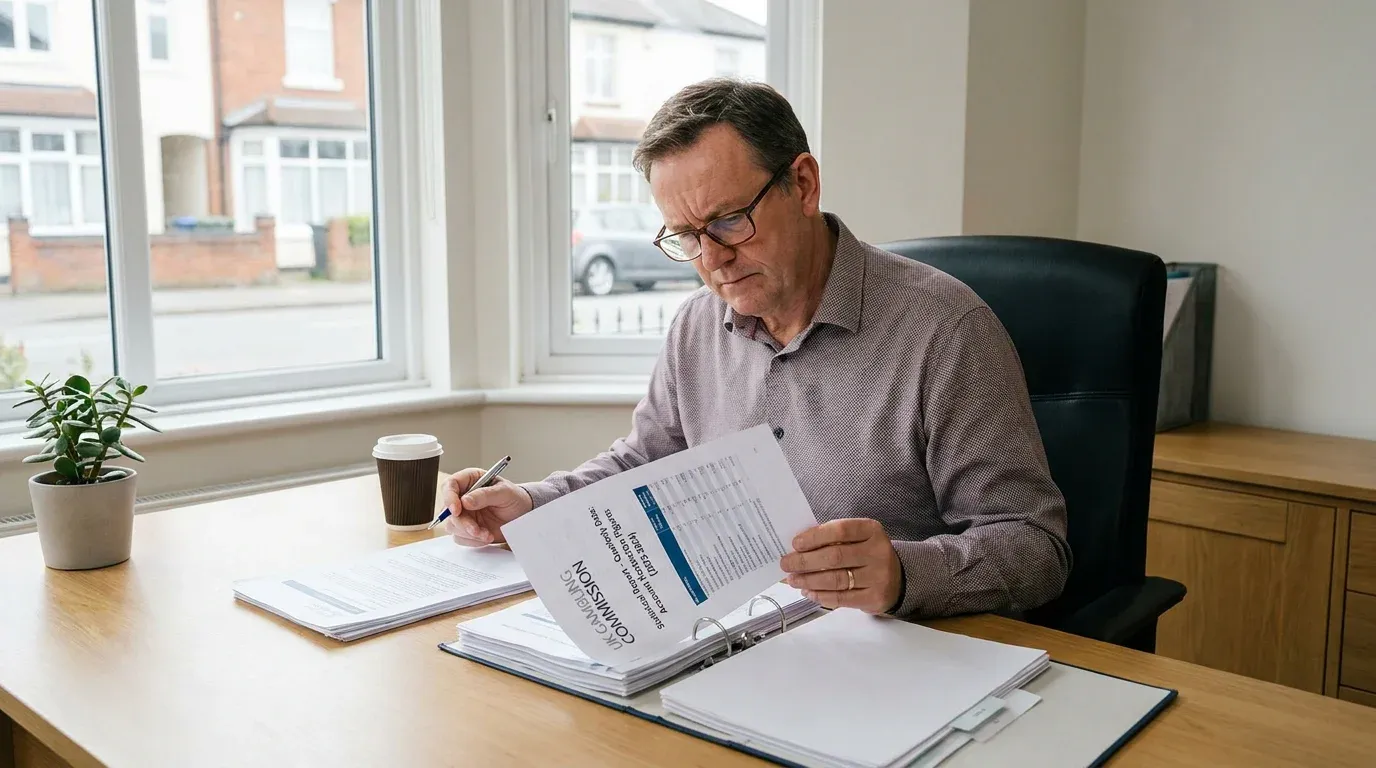 UK Gambling Commission statistical report showing account restriction data figures