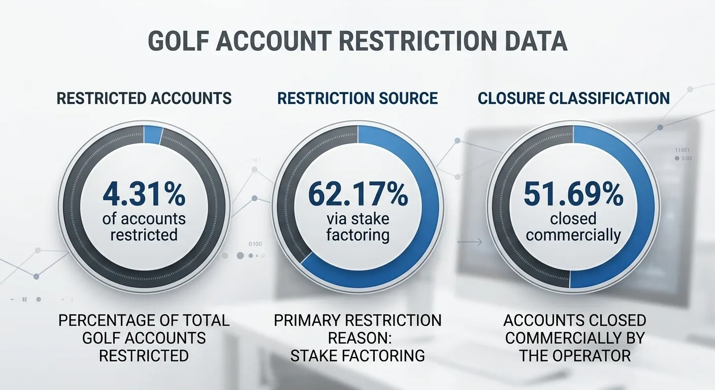 UK bookmaker account restriction data showing stake factoring rates from Gambling Commission 2025