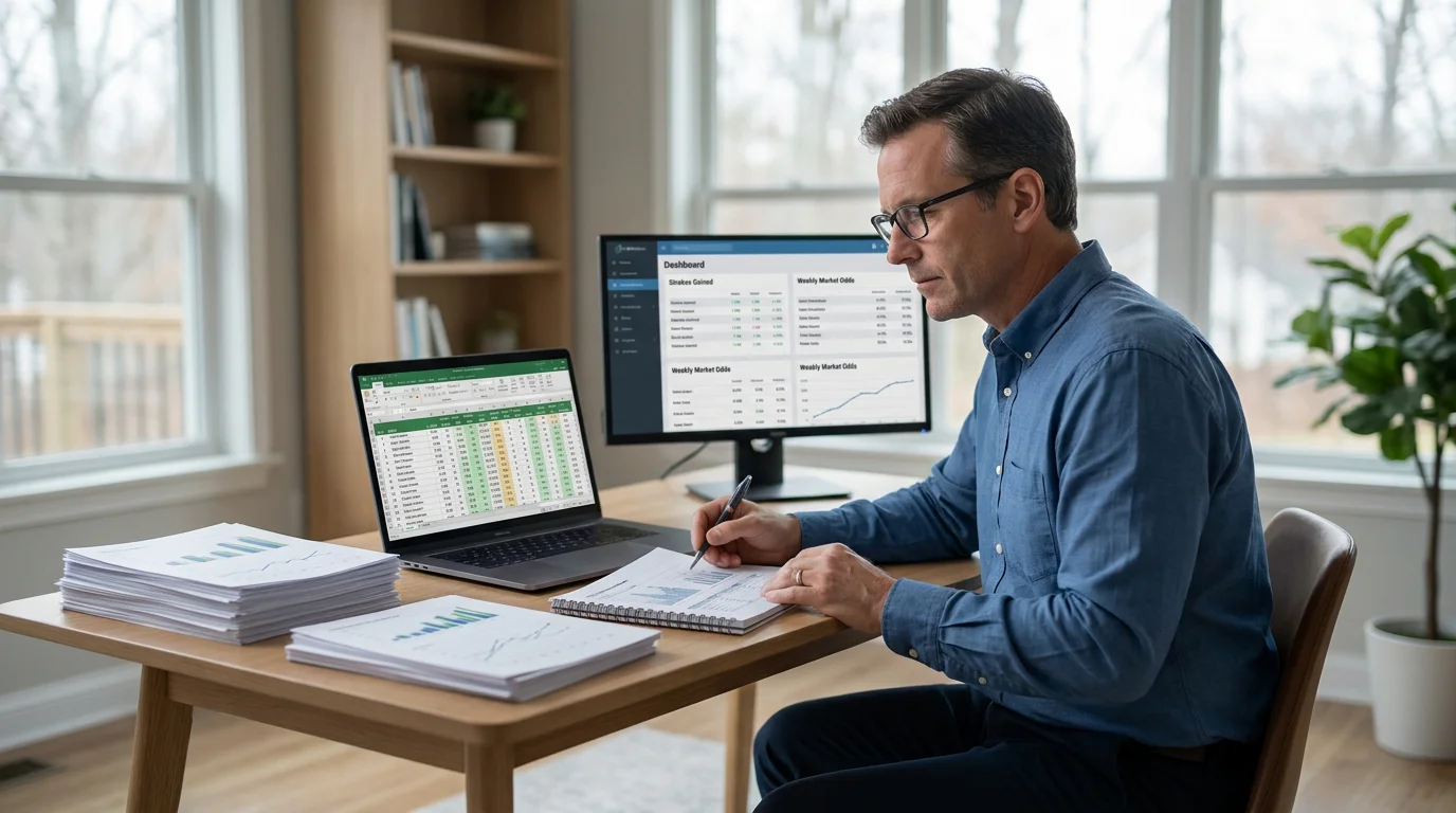 Systematic bettor evaluating which golf markets to include in weekly selection process