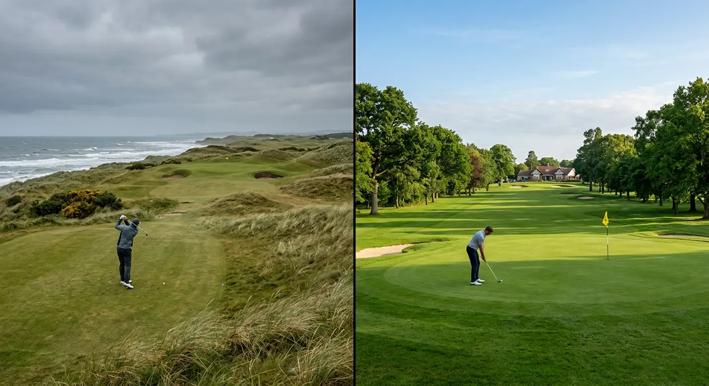 Links versus parkland golf betting player split showing European advantage on links courses for DP World Tour