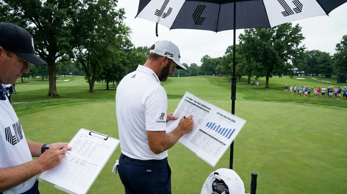 Golf player returning from LIV with form comparison data for betting analysis