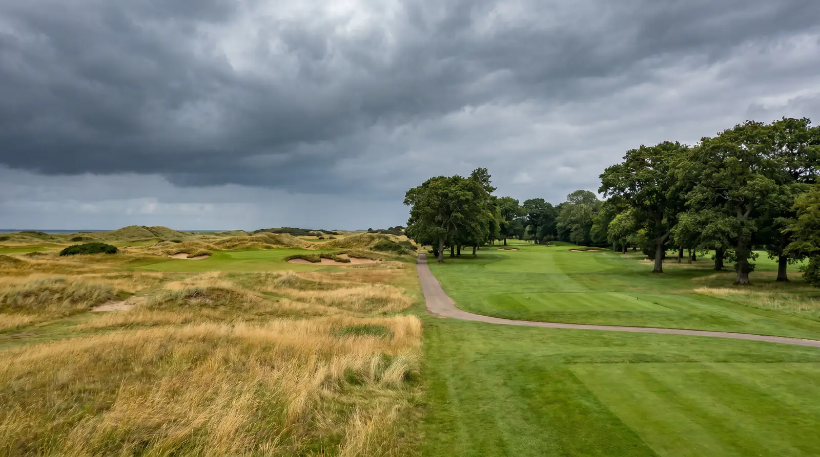 Comparison of exposed links versus sheltered parkland golf course weather conditions